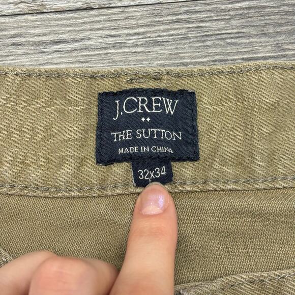 J Crew The Sutton Earth Tone Tan Mens 32x32 Straight Mid Rise Denim Jeans EUC - Picture 4 of 12